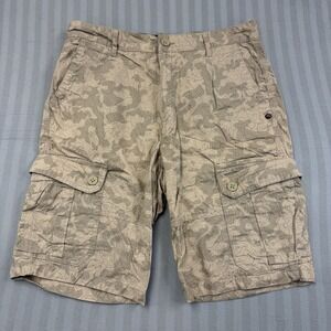 T-Base Topographic Camo Men's Size 34 Cargo Shorts Outdoors Hiking